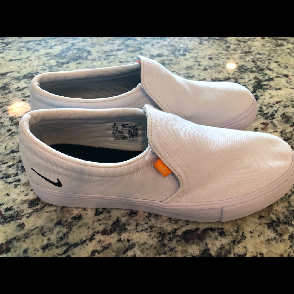 White Nike Loafers